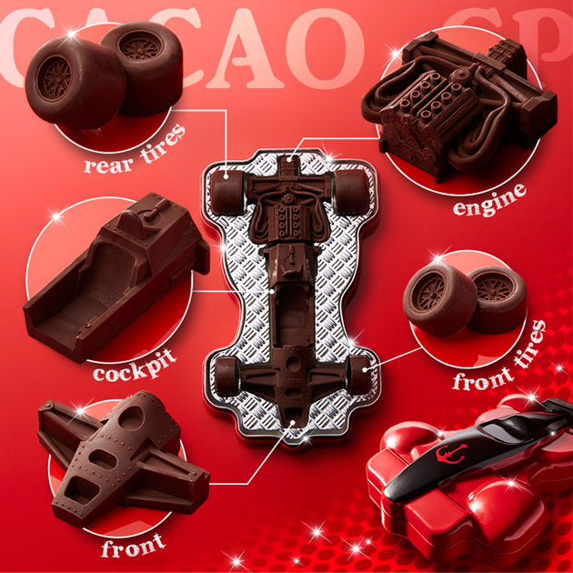 フォーミュラカーのメカチョコ