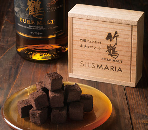 ウィスキー入りバレンタインチョコ「竹鶴生チョコ」
