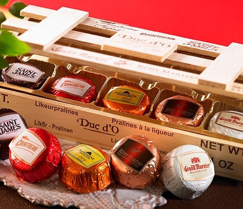 ウィスキー&ブランデー入りバレンタインチョコ「デューク・ドー リキュール」