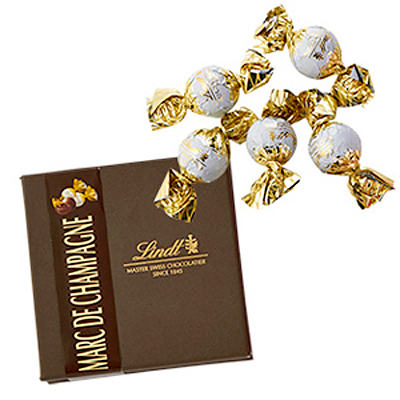 ブランデー入りバレンタインチョコ「リンツ マール・ド・シャンパーニュ」